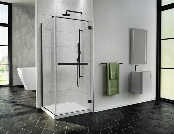 2-sided cube shower door Pura Collection