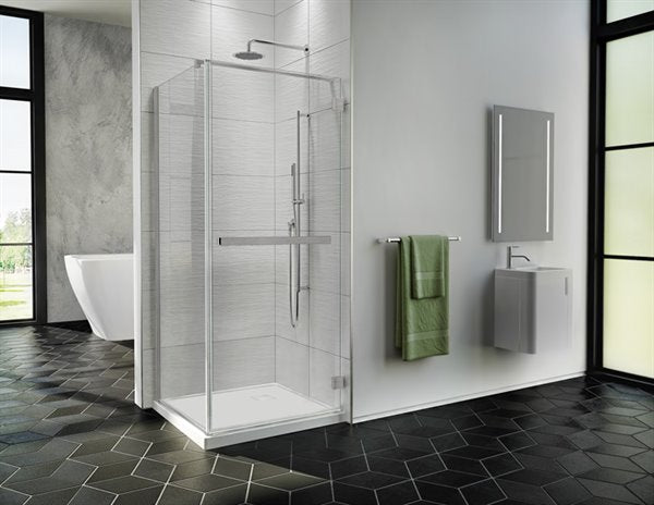 2-sided cube shower door Pura Collection
