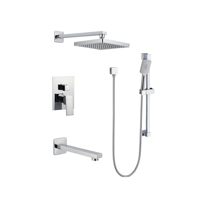 Design Collection chrome bath/shower faucet set