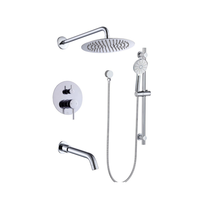 Design Collection chrome bath/shower faucet set