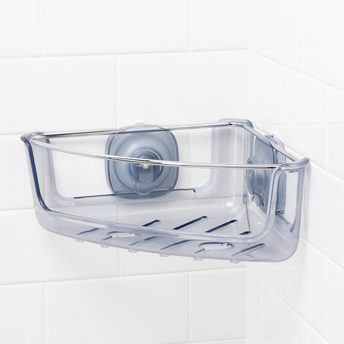 Corner basket with suction cup