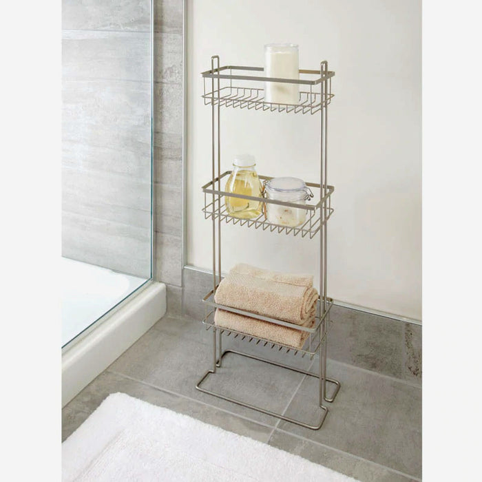 3 tier shower shelf, satin, Everett Collection