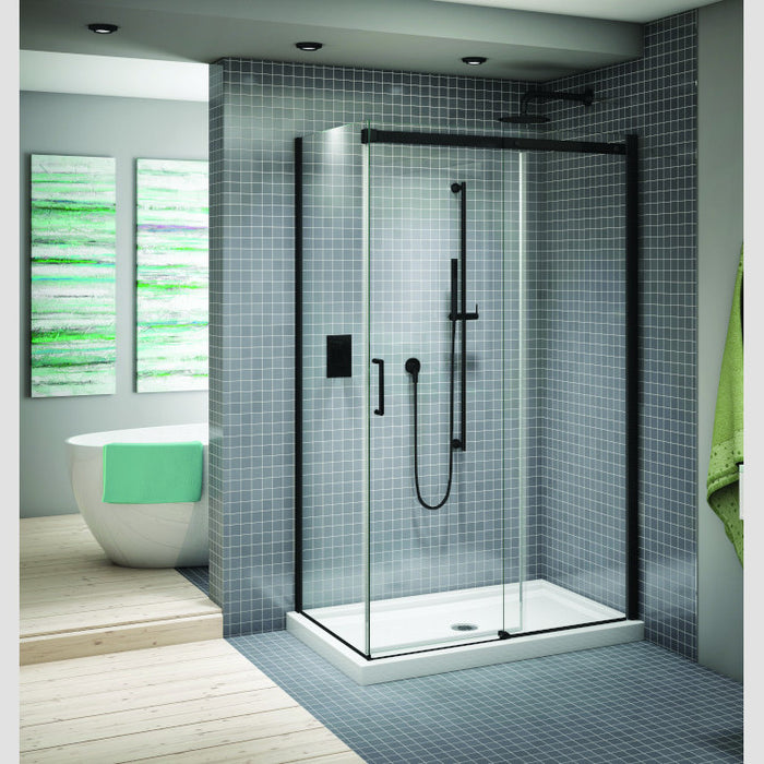 Duo 48" X 32" 2-sided shower door and base Mance Collection