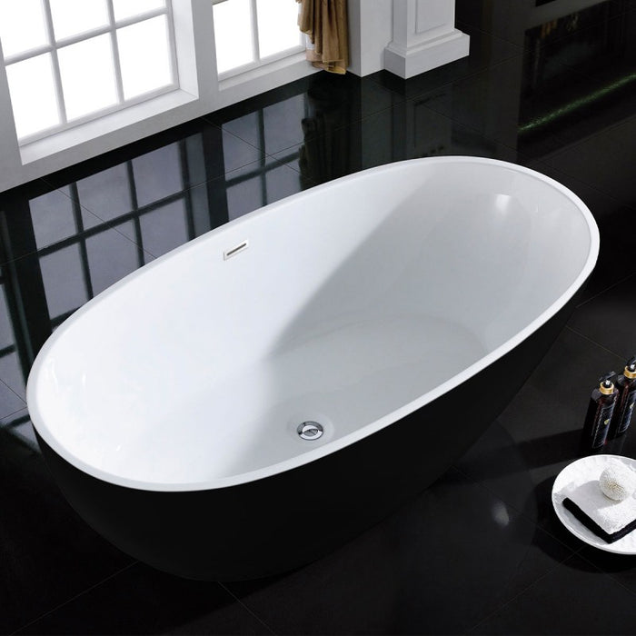 Dove freestanding bathtub Black 67".