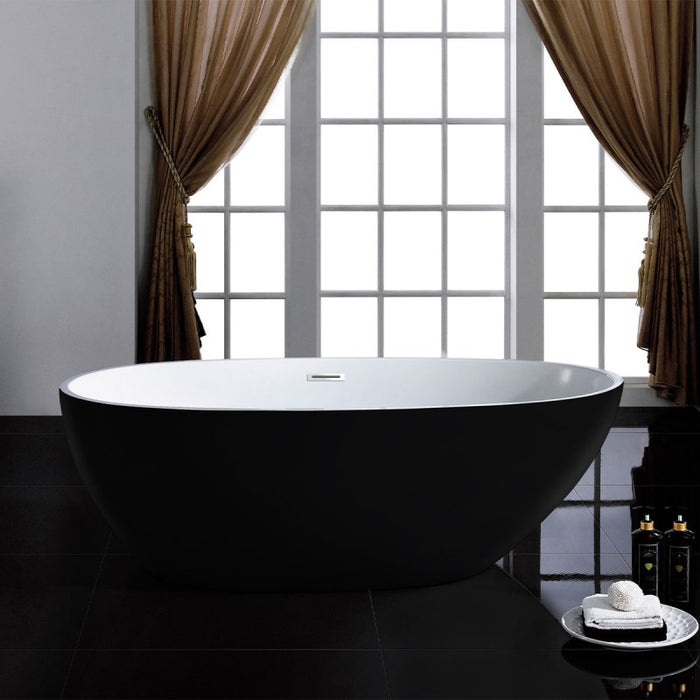 Dove freestanding bathtub Black 67".