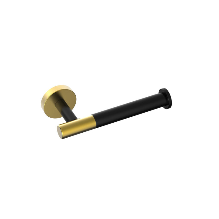 Black and gold toilet paper holder