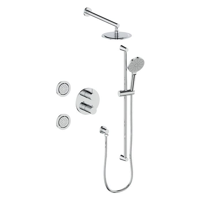 3-way thermostatic shower set, Worgl Collection