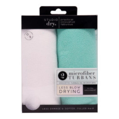 Turban hair drying towels, pack of 2