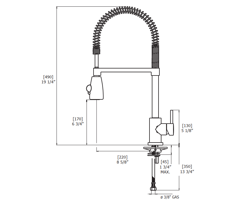 Robinet de cuisine avec douchette Collection Oz