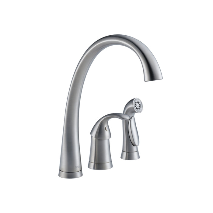 Kitchen faucet with side spray Stainless steel