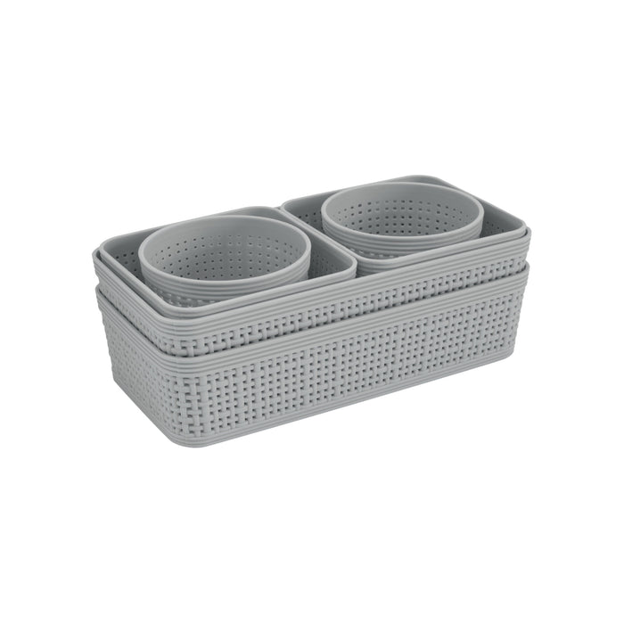 Ensemble de 6 paniers de rangement Collection Weave
