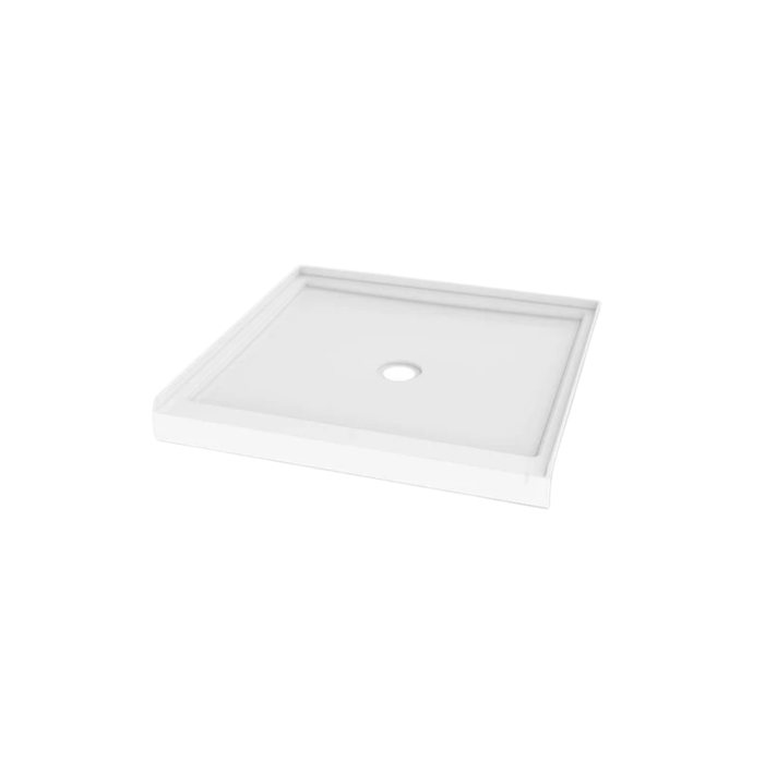 Base de douche carrée en alcôve