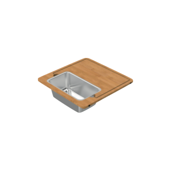 Bamboo cutting board with removable colander
