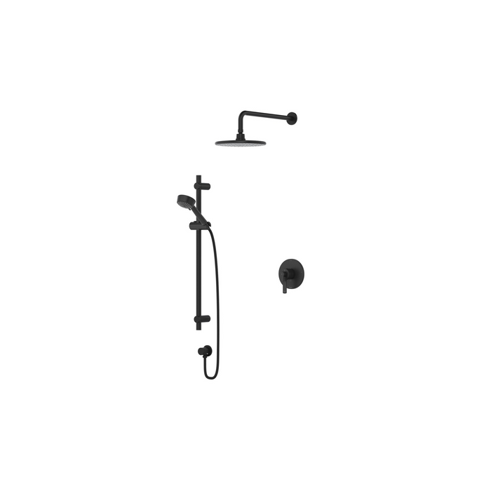 Shower set with rain shower head and hand shower on rail Jazz Collection