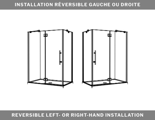 79" 2-sided shower door Lexus Collection