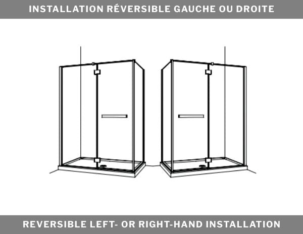 79" 2-sided shower door Pura Collection