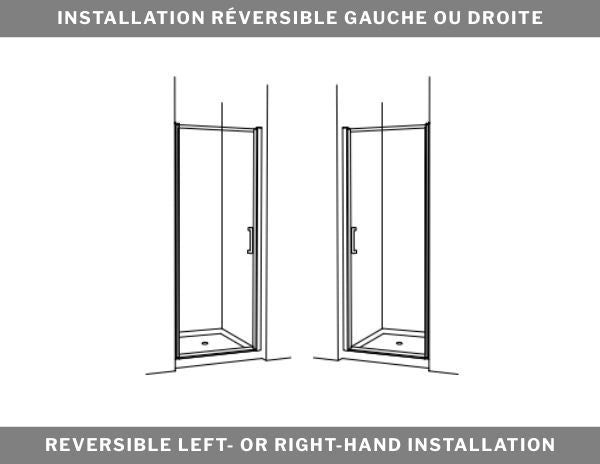 70'' Chrome Pivot Shower Door  Kara Collection