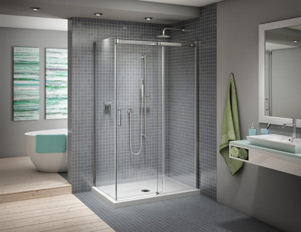 75" 2-sided shower door Apollo Collection