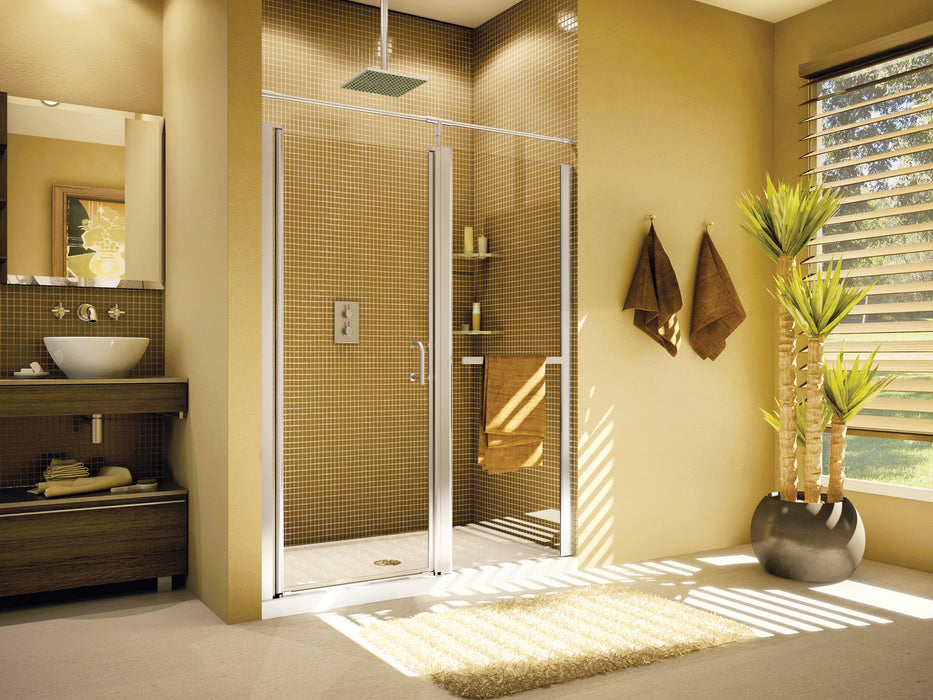 Duo set of alcove shower door with acrylic base Sevilla collection PROMO 48''x32'' 70H''