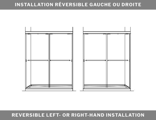 79" Mist Glass Alcove Sliding Shower Door Gemini Plus