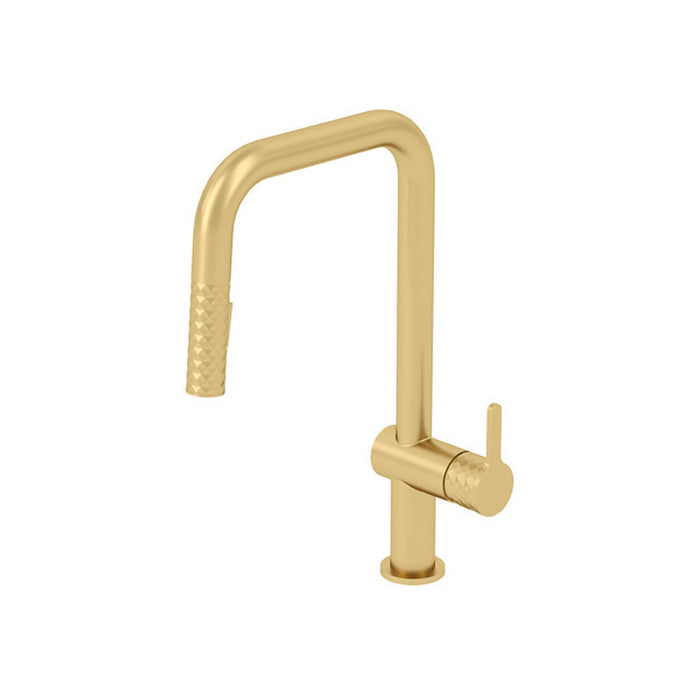 Square kitchen faucet with 2-function pull-out spray Calozy Collection