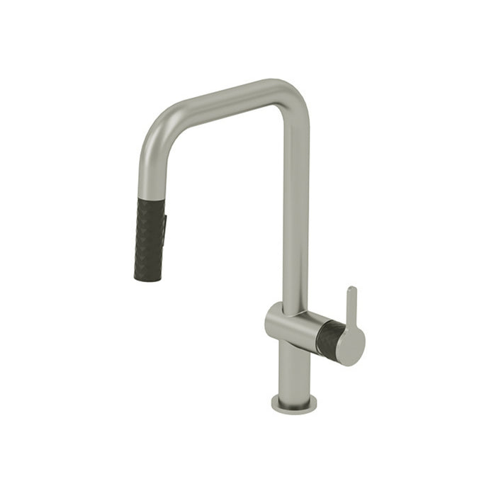 Square kitchen faucet with 2-function pull-out spray Calozy Collection