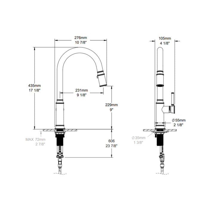 Robinet de cuisine avec douchette Collection VILLA