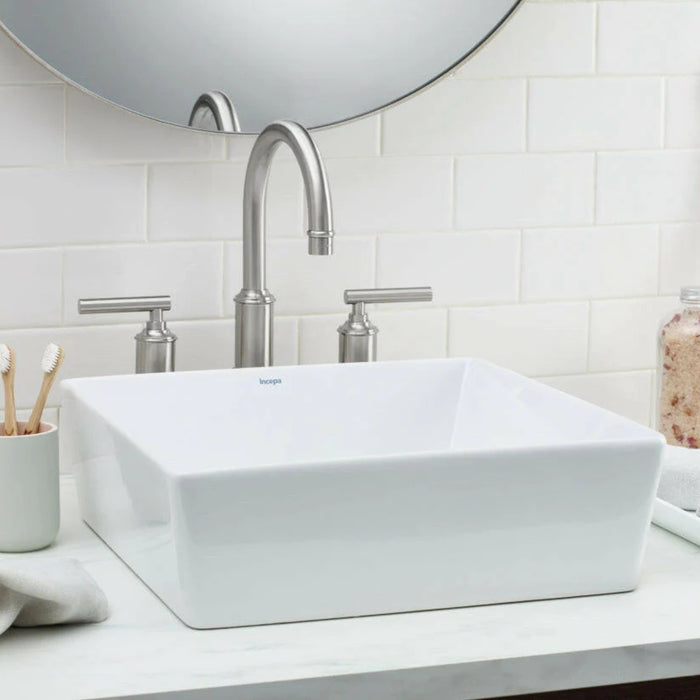 Square Vessel sink without overflow