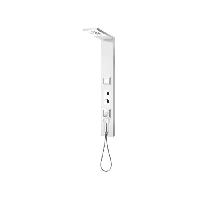 Thermostatic shower column and body jet