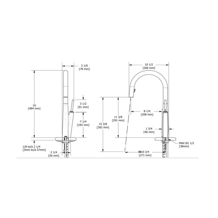 Matte Black Kitchen Faucet Solstice Collection