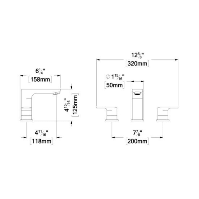 Brushed Nickel 8'' widespread sink faucet Delano collection