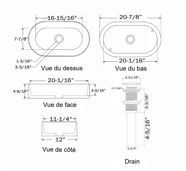 Lavabo ovale Collection Alta