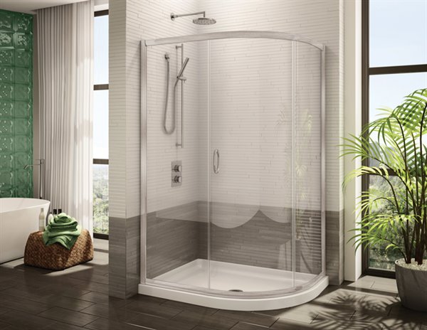 Portes de douche demi-ronde 3 72" Collection Capri