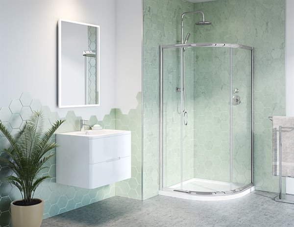 Portes de douche ronde 3 72" Collection Capri