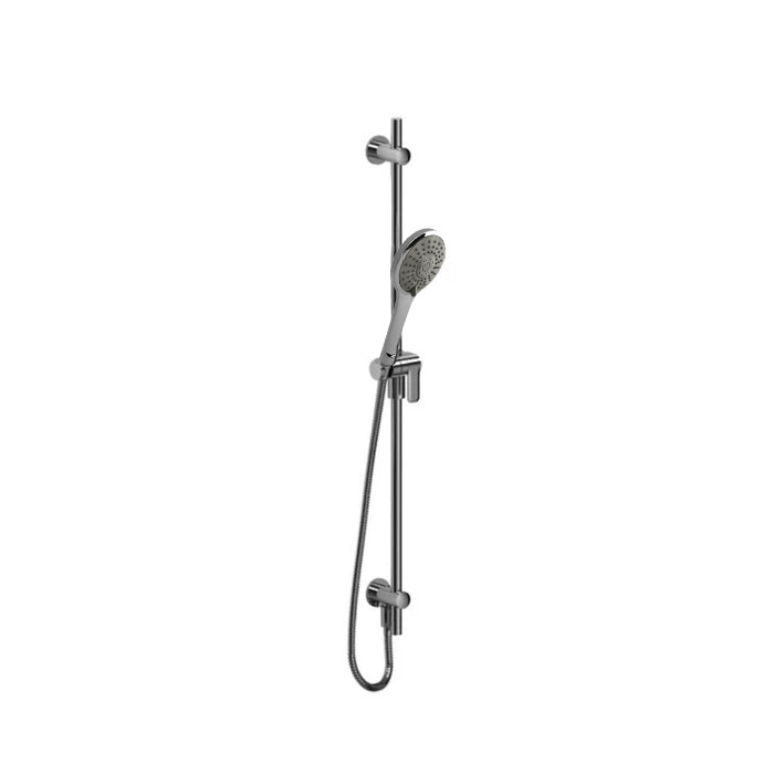Shower head on rail with integrated connection elbow 1060 Chrome