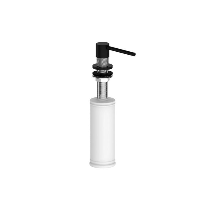 Black/stainless steel soap pump Drava Collection