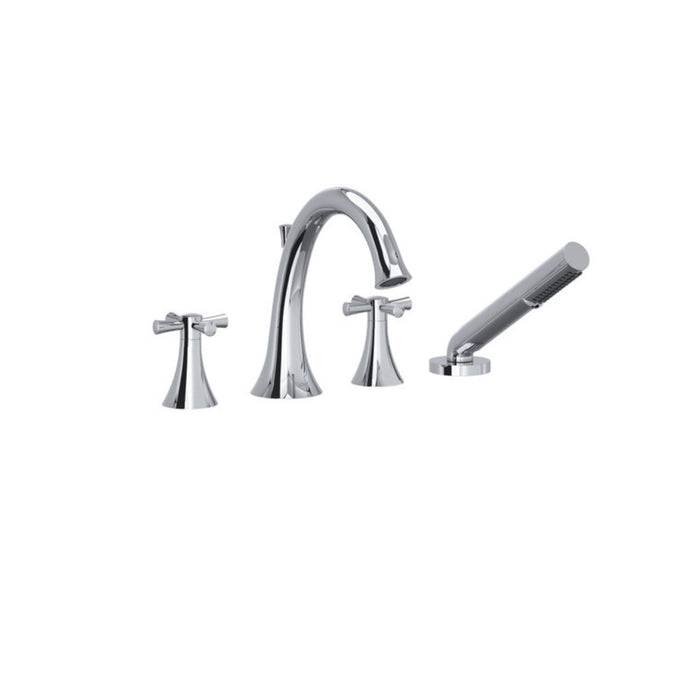 4-piece bath faucet Cross handles Edge Collection