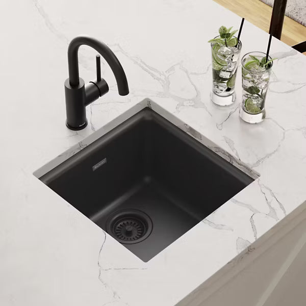 Évier de bar simple sous plan en quartz