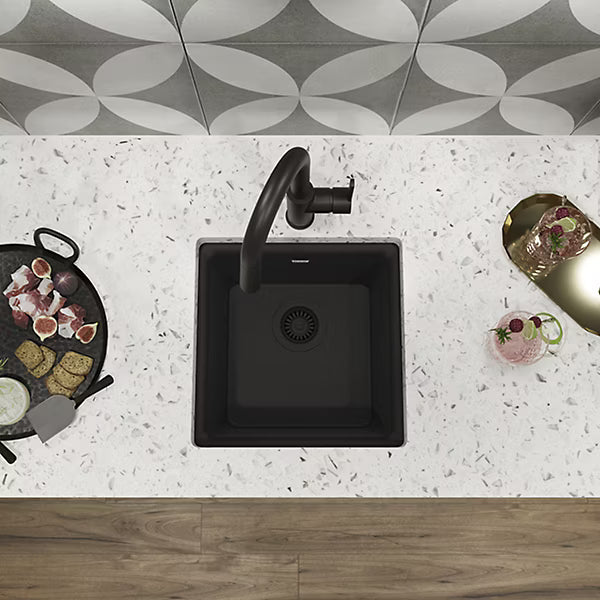 Évier de bar simple sous plan en quartz