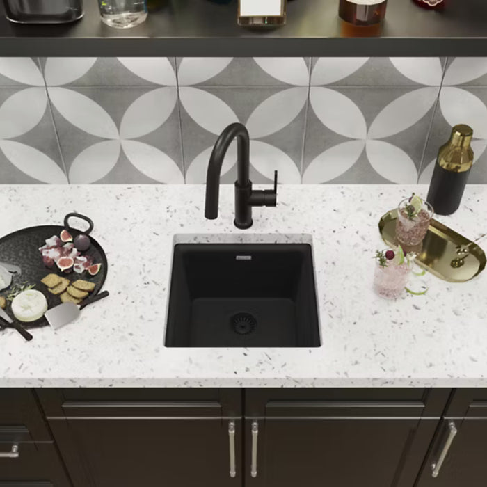 Évier de bar simple sous plan en quartz