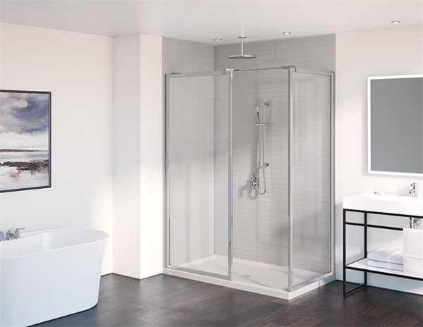 Fixed 2-sided shower screens 79" Elera Collection

