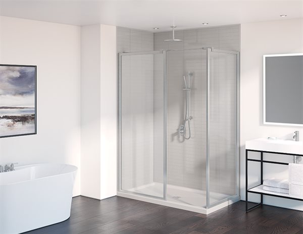 Fixed 2-sided shower screens 79" Elera Collection
