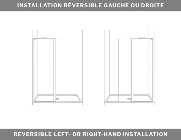 75" Pivoting Shower Screen Siena Collection