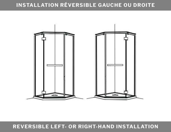 Neo-angle shower door Pura Collection