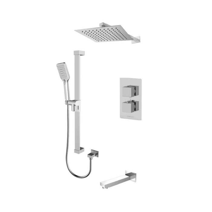 T-Box Shower Kit, 3 Functions, Thermostatic, Slick Collection