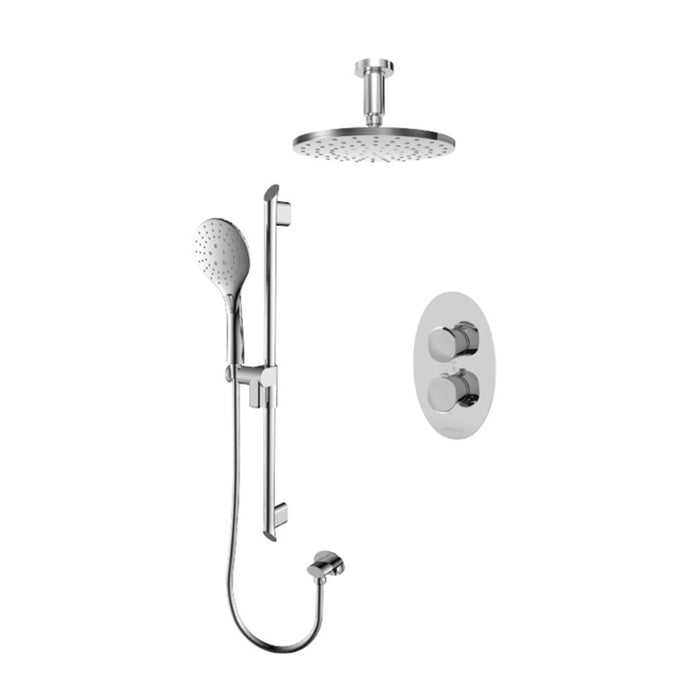 Shower kit T-box, 2 function Fluvia collection ceiling mount