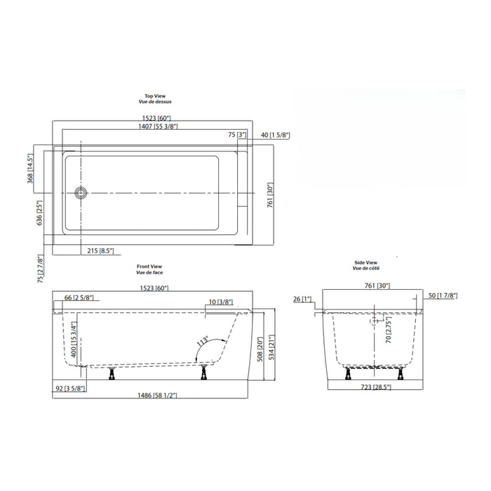 Bain autoportant Capriccio