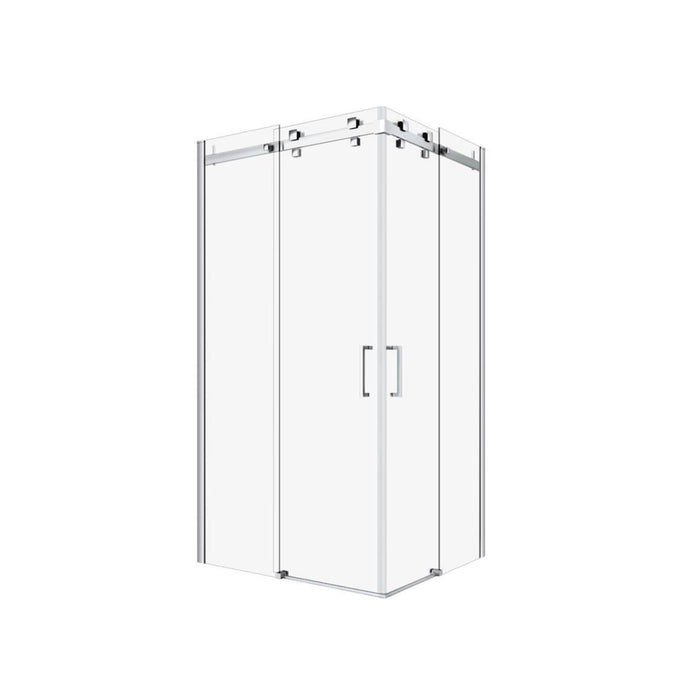 36" x 42" Chrome Corner Sliding Shower Door Piazza Collection