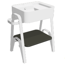 Vanity with white frame and basin – Hop Collection