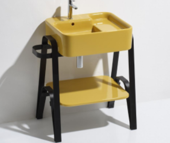 Vanité structure noir avec lavabo Collection Hop